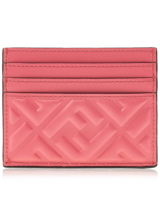 Luxury Fendi FF Baguette Flap Card Wallet Rosa