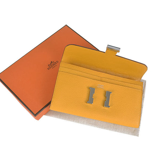 Luxury Hermes Wallet H6023 Wallet Yellow