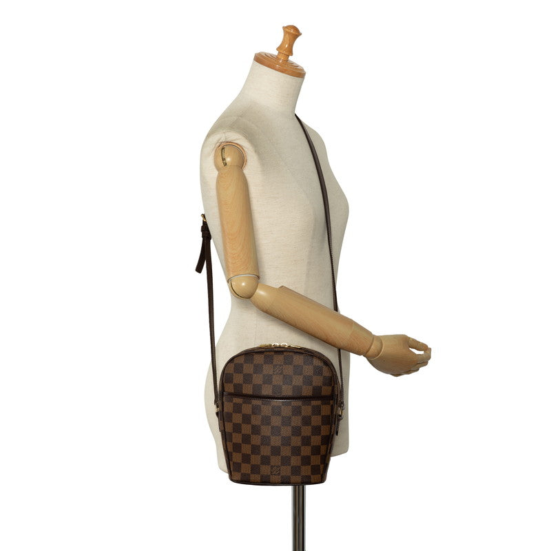 Louis Vuitton Damier Ipanema PM Shoulder Bag N51294 Brown PVC Leather Louis Vuitton