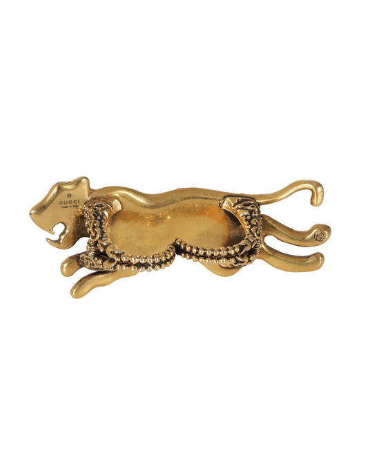 Luxury Gucci Trending 2025 Faux Pearl & Strass Double Finger Panther Cocktail Ring