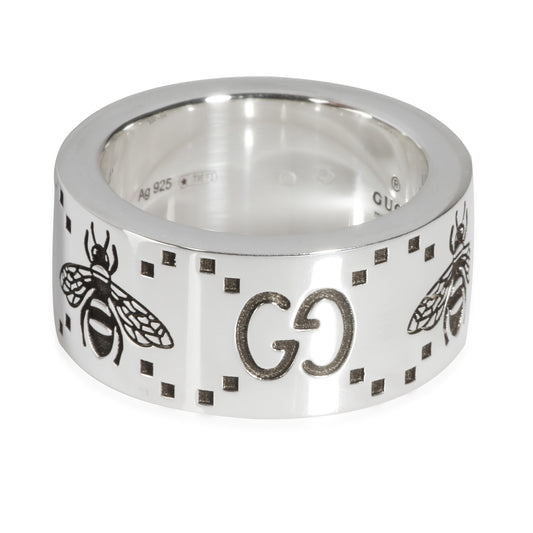 Gucci GG And Bee Band Ring in Sterling Silver