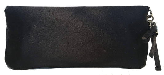 Luxury Gucci Trending 2025 Black Silk Crystal Front Beaded Evening Bag Clutch