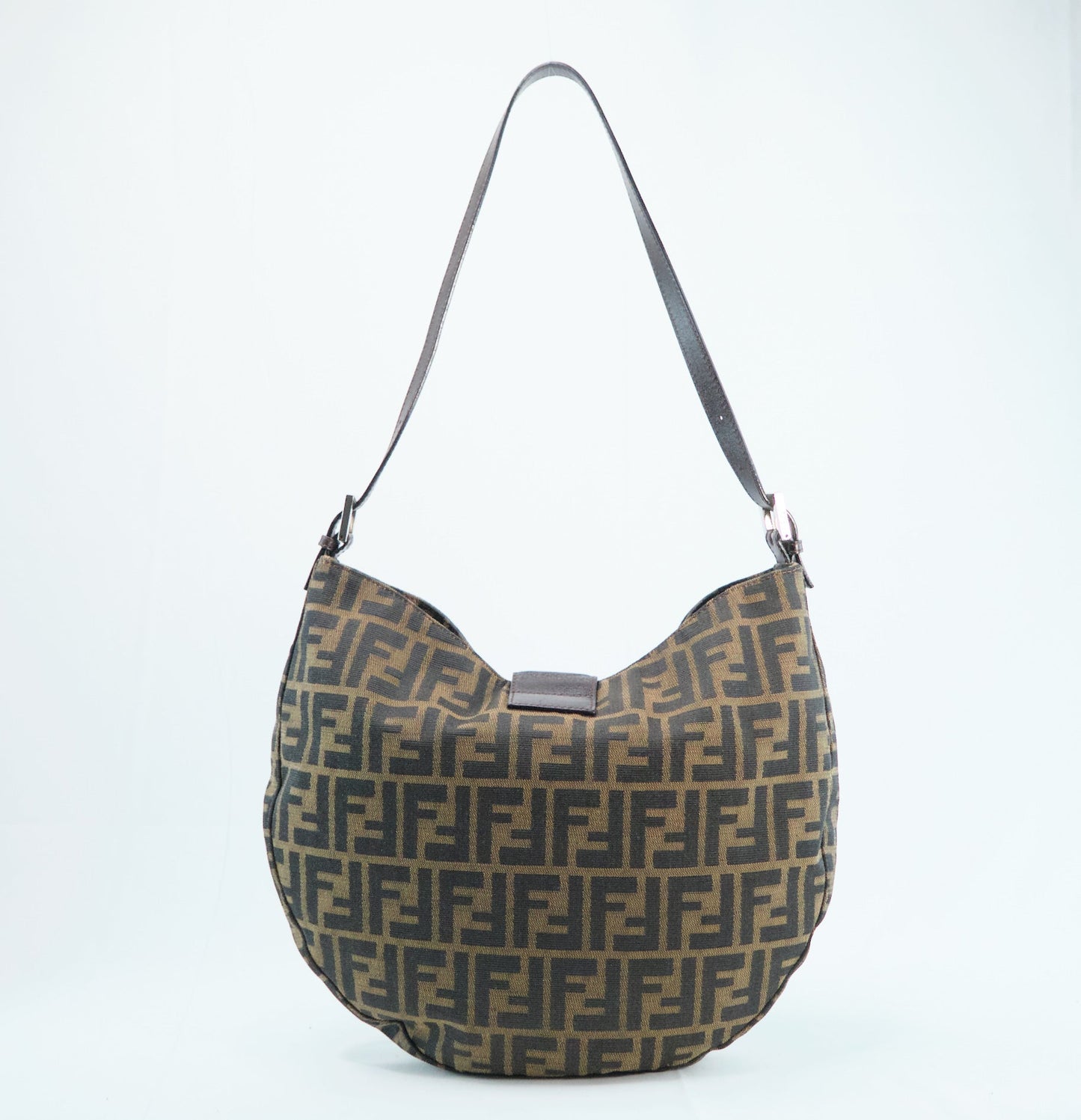 Luxury FendiZucca Canvas Hobo Bag - '10s