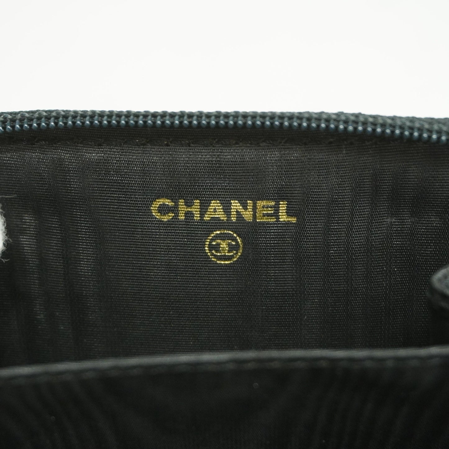 CHANELAuth Women's Caviar Leather Gold Hardware Coin Purse/coin Case Black