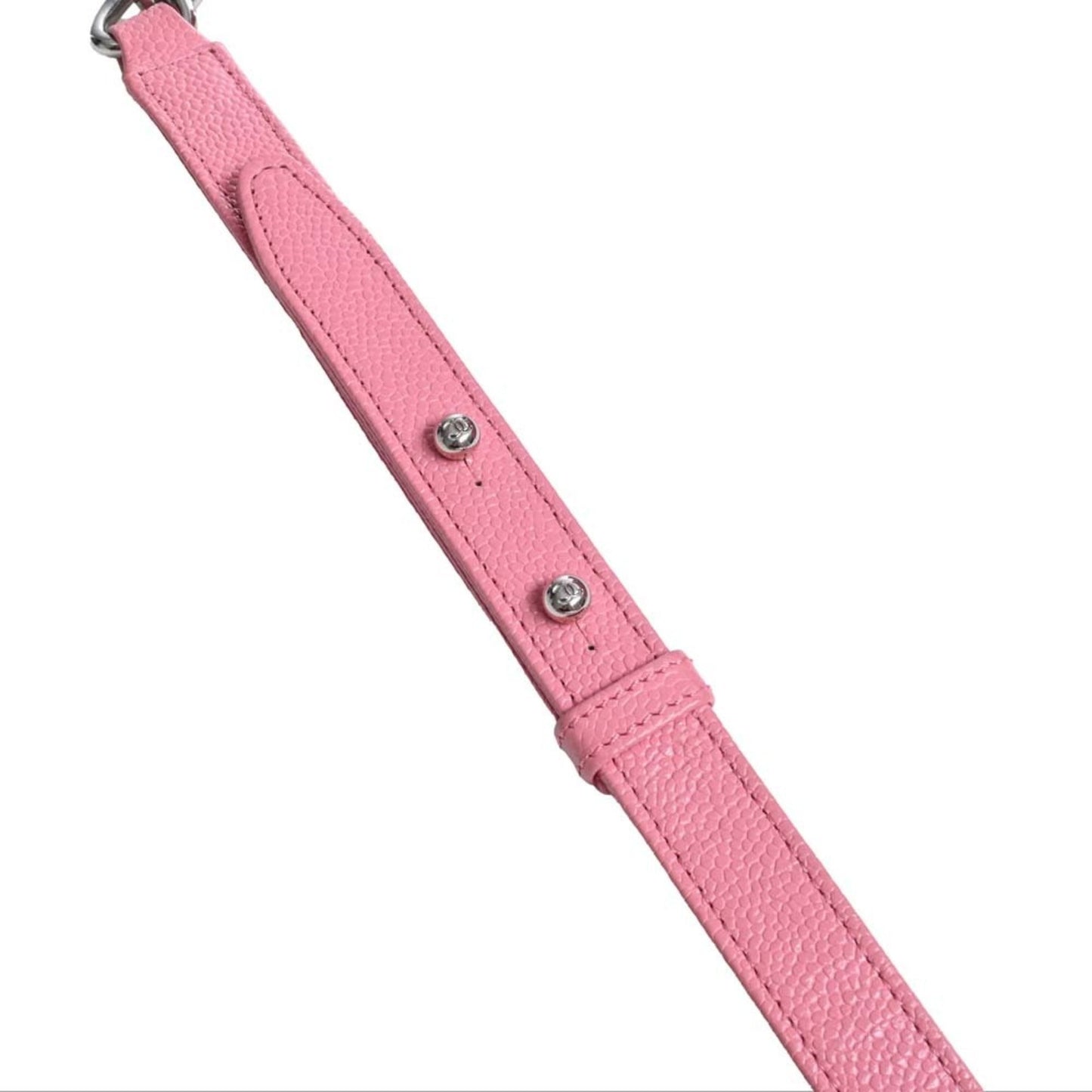 CHANEL Caviar Skin V Stitch Boy Coco Mark Chain Shoulder Bag Pink Ladies
