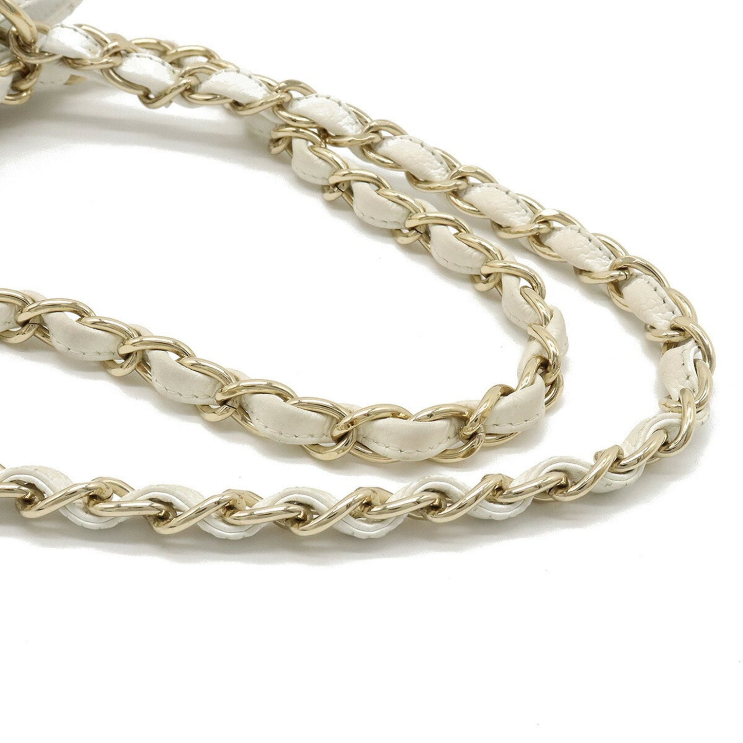 Luxury Chanel matelasse chain tote bag shoulder caviar skin leather white