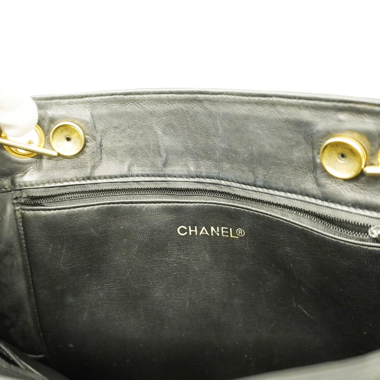 CHANEL Matelasse Chain Shoulder Leather Shoulder Bag Black