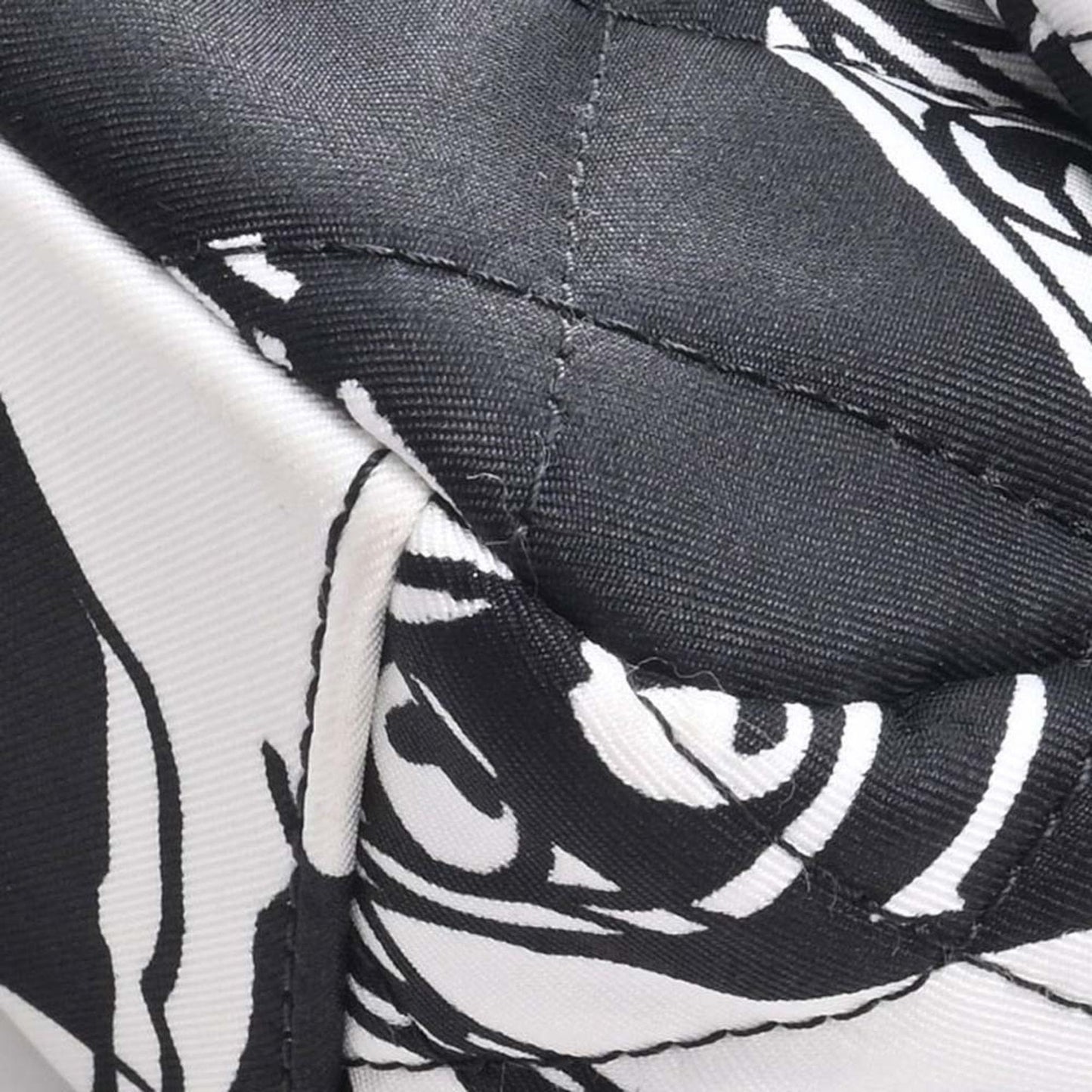 Luxury Chanel Canvas Coco Mark Chain Handbag Black White Ladies