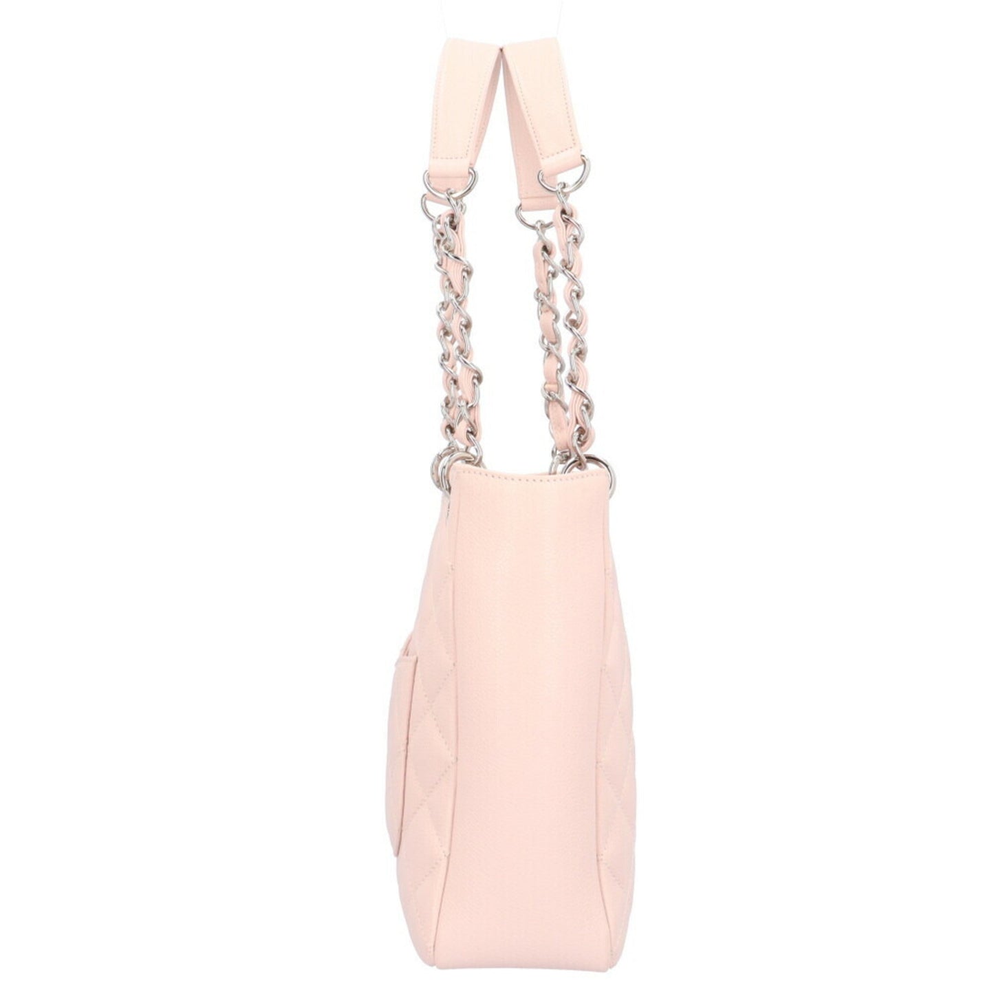 Luxury Chanel Chain Tote Bag Caviar Skin Pink Ladies