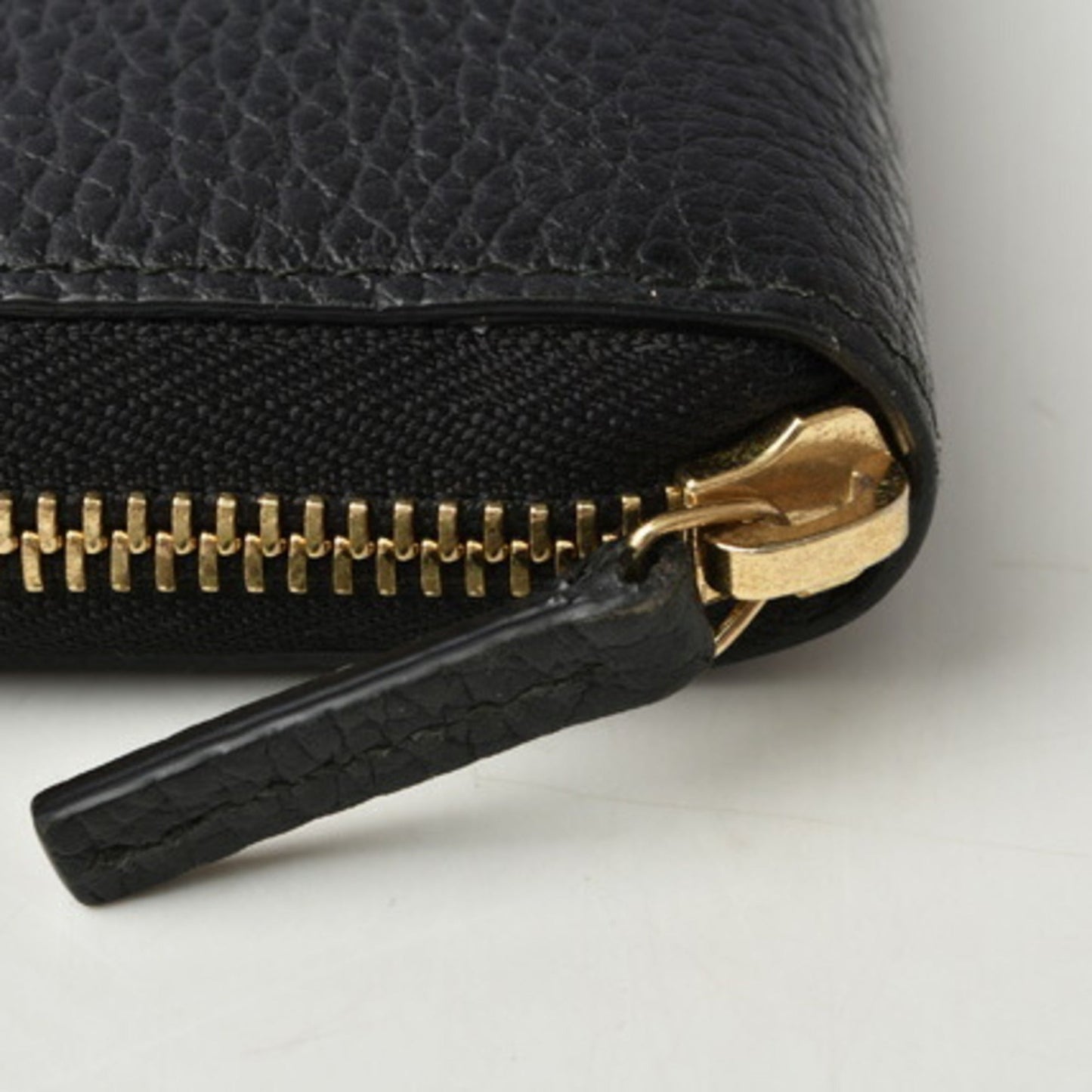 Luxury Gucci Wallet Luxury Gucci Long Wallet/Petit Marmont Leather Black Round 449347 Outlet