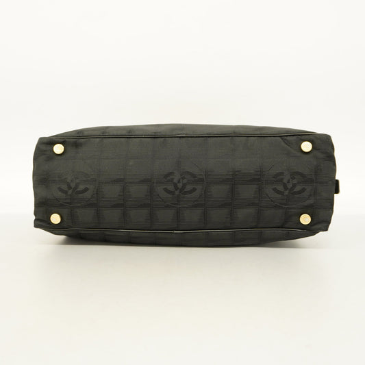 CHANEL New Travel Line Handbag Women's Nylon Handbag Black