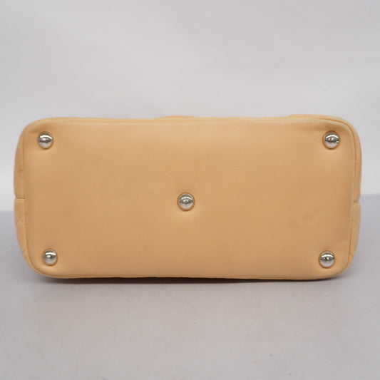 CHANEL Ligne Cambon Tote Bag Lambskin Women's Tote Bag Beige