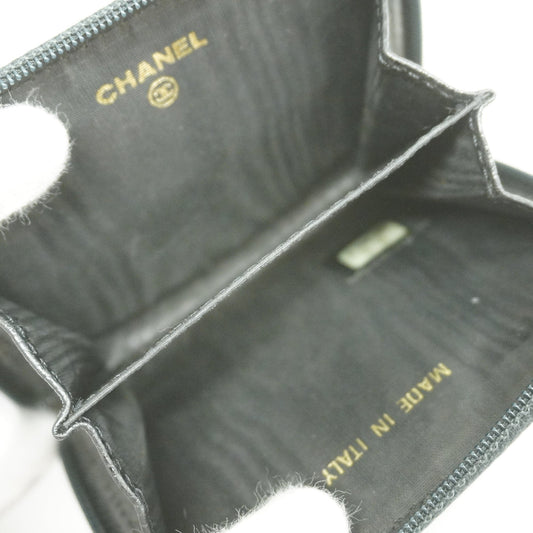 CHANEL Women's Caviar Leather Gold Hardware Coin Purse/coin Case Black