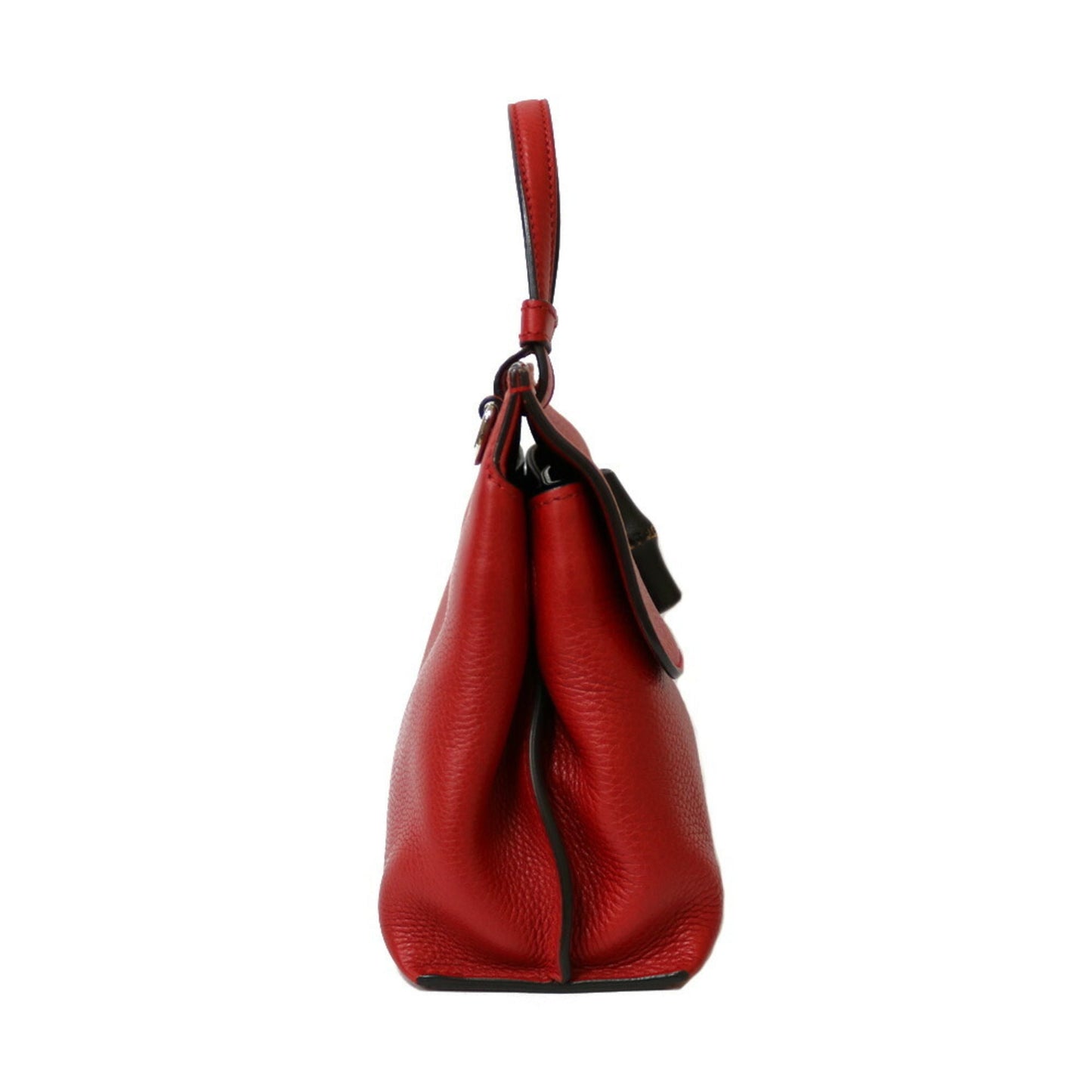 Luxury Gucci Shoulder Bag Bamboo Handbag Red Women's Leather