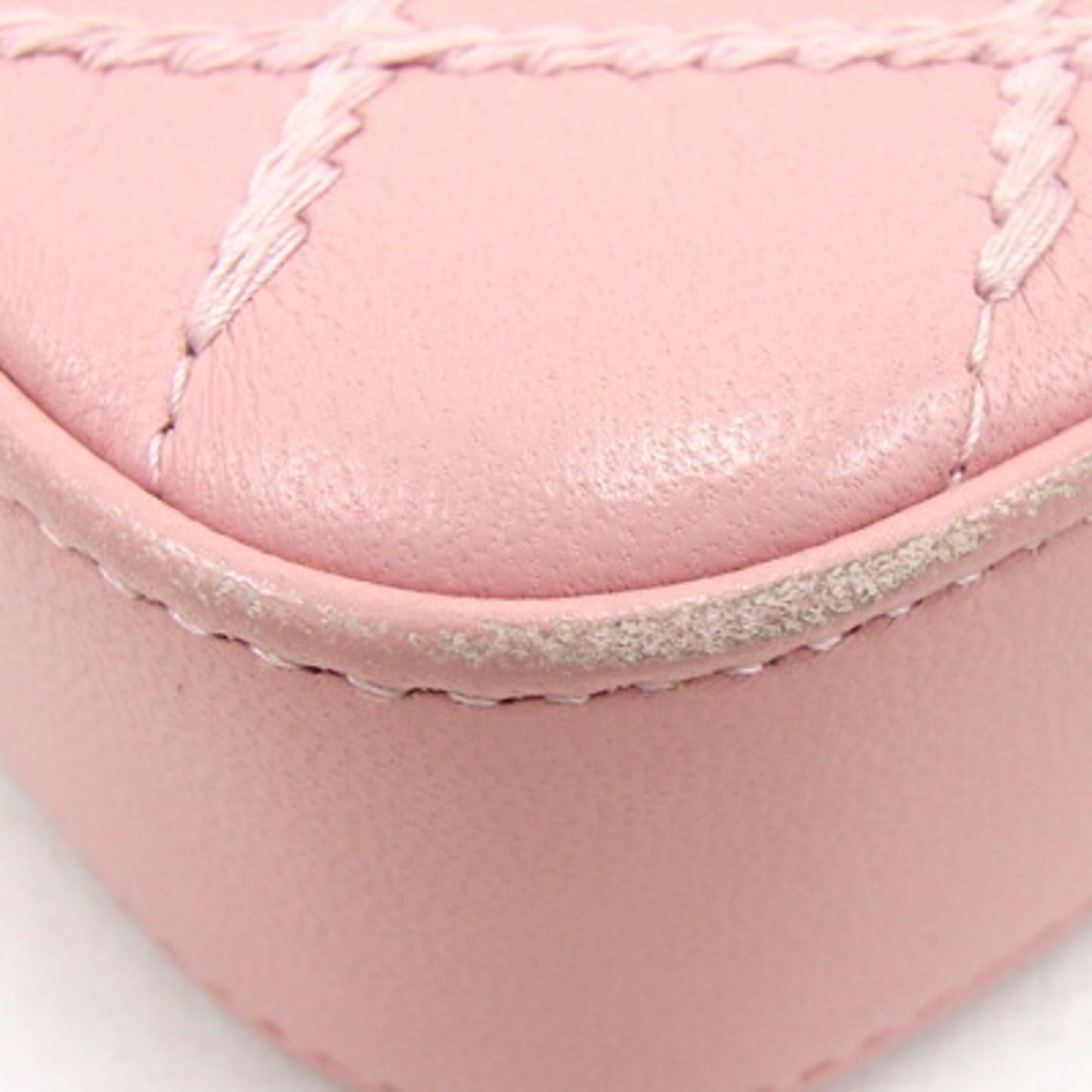 Luxury Chanel Chain Wild Stitch A82527 Pink Leather Shoulder Women's Bag Matelasse Quilting Cocomark Long Wallet