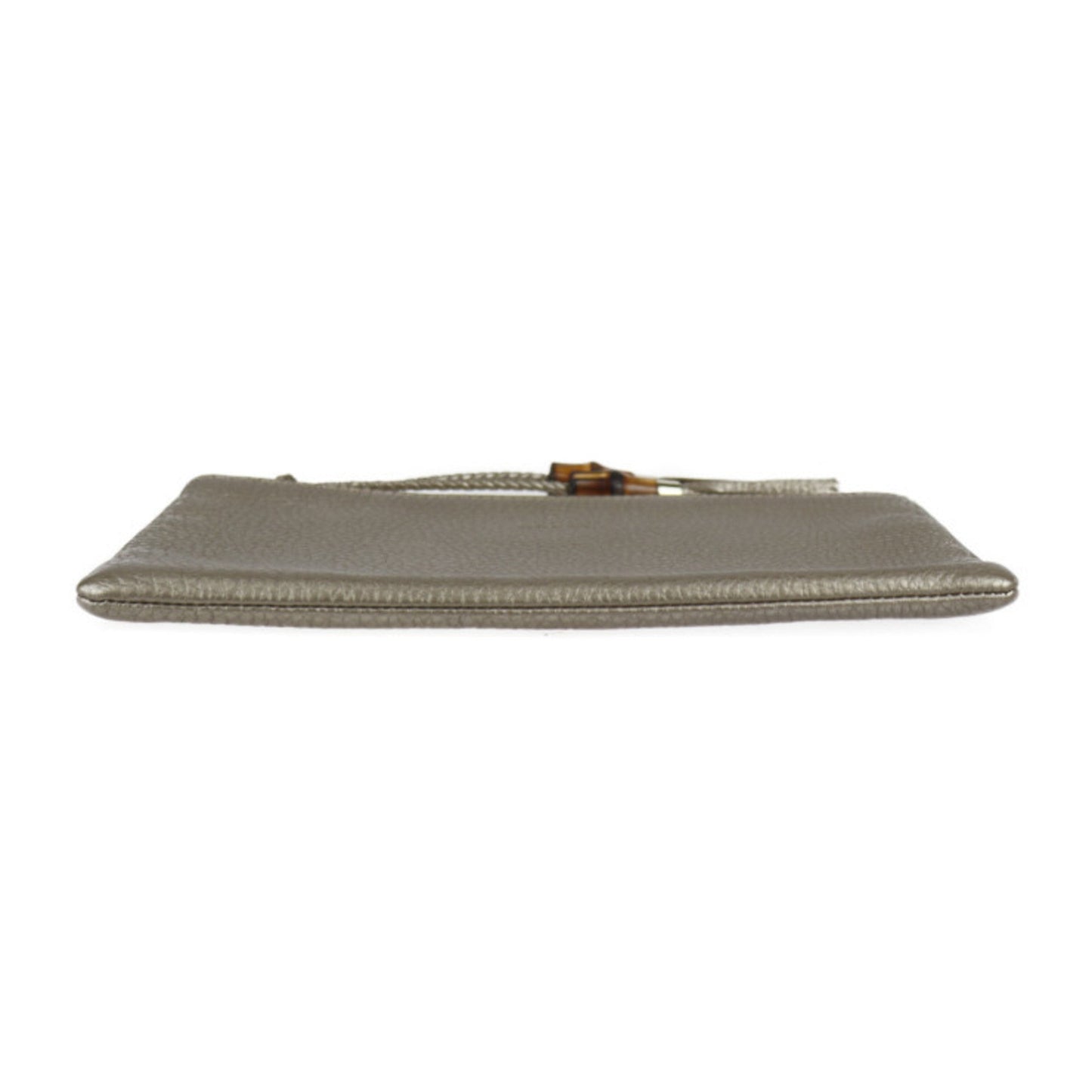 Luxury Gucci Bamboo Clutch Bag 376854 Leather Gold Series Second Pouch Tassel