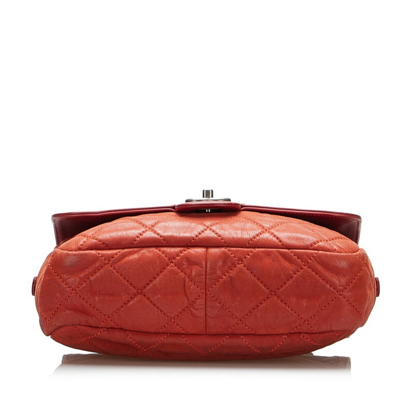Luxury Chanel coco mark chain shoulder bag red leather ladies