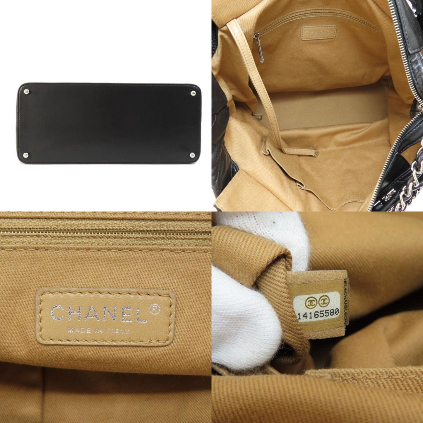 Luxury Chanel Chain Bag Matelasse Coco Mark Tote Lambskin Women's