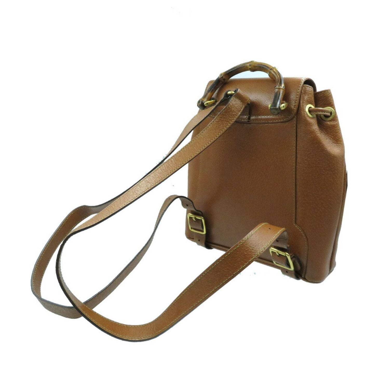 Luxury Gucci Bamboo Leather Brown 03 2265 0030 Mini Rucksack Backpack Bag 0045 GUCCI