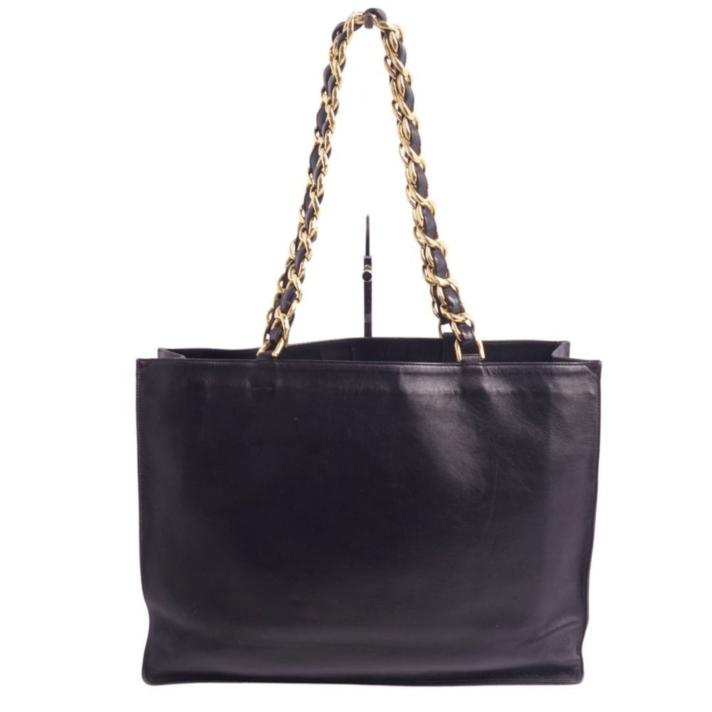 Luxury Chanel bag tote shoulder here mark chain lambskin ladies black
