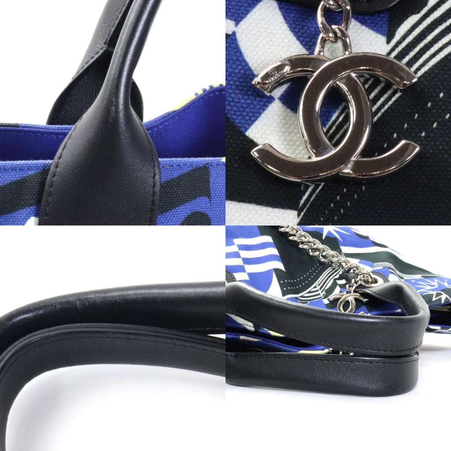Luxury Chanel Handbag Shoulder Bag 2019 Cruise Collection Canvas Blue Multicolor Ladies