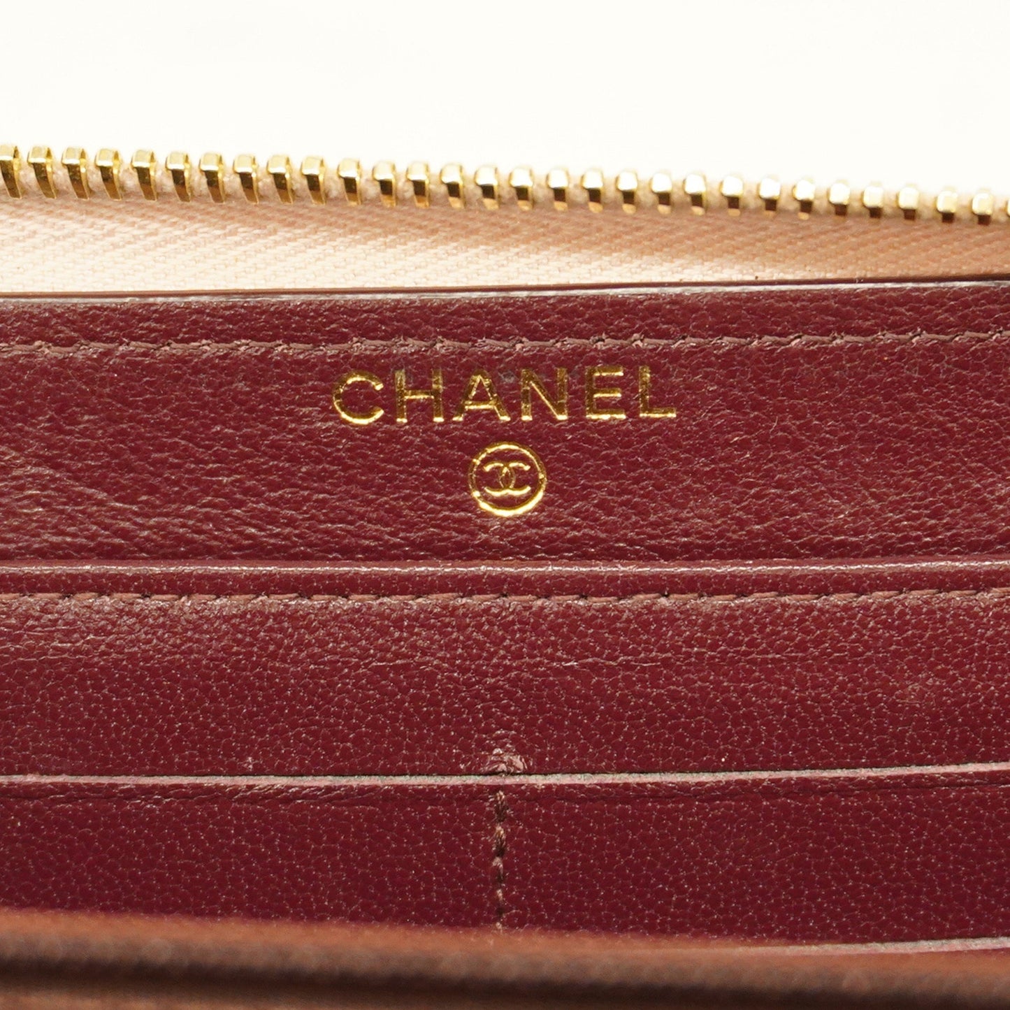 CHANELAuth Matelasse Long Wallet Gold Hardware Women's Lambskin Long Wallet
