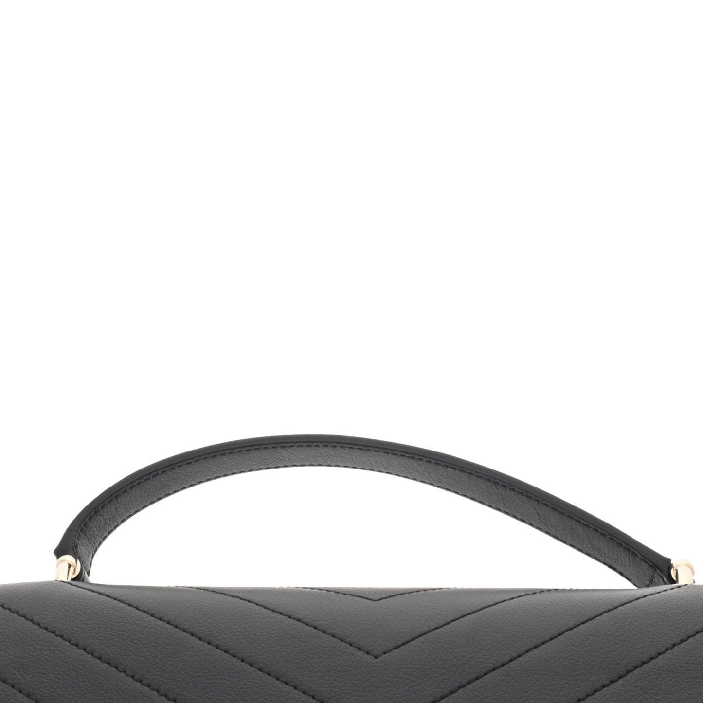Luxury Chanel Chevron Black Ladies Calf Handbag