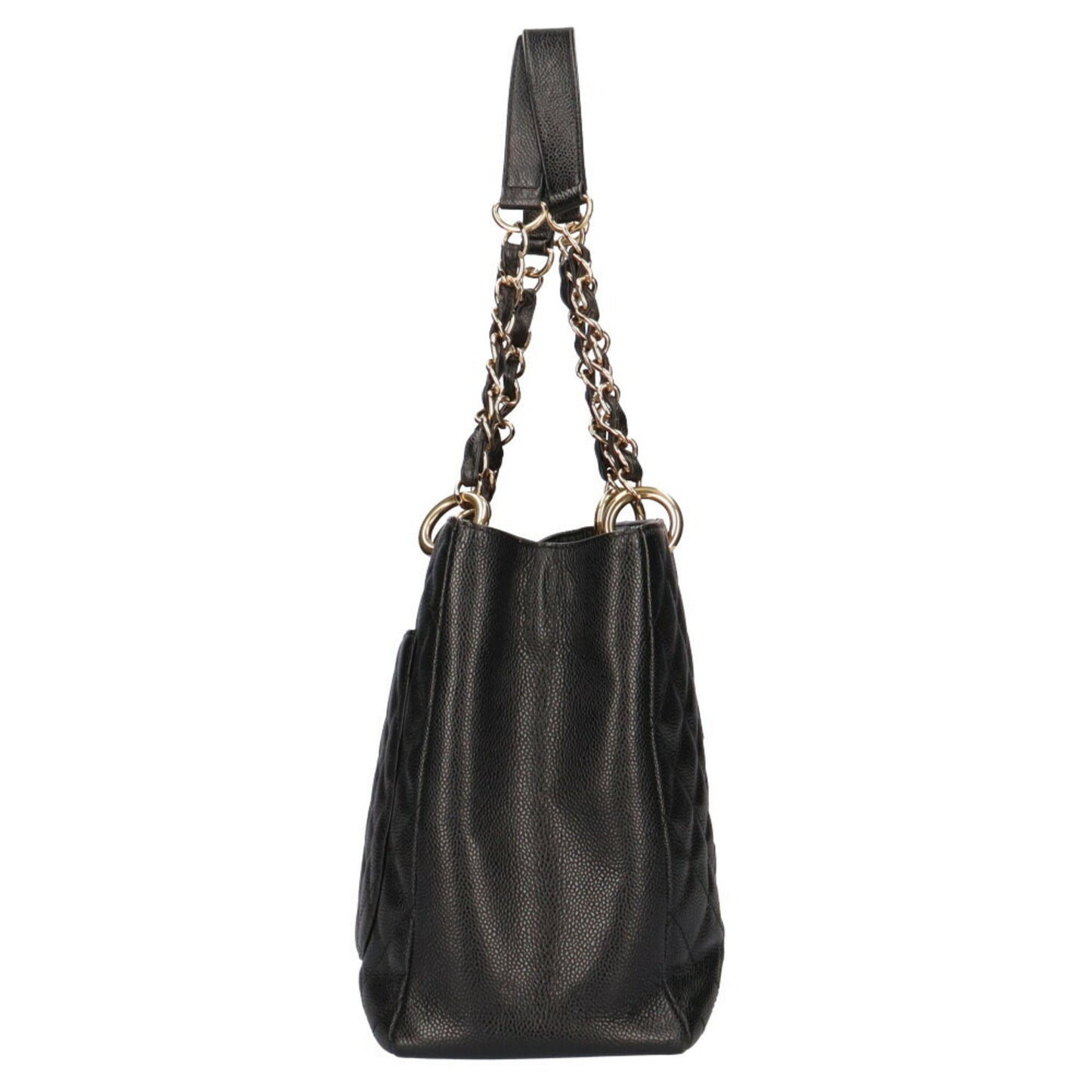 Luxury Chanel chain matelasse shoulder bag caviar skin black ladies