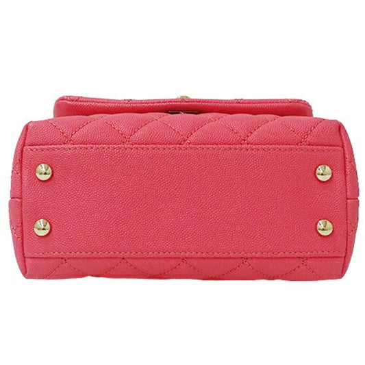 Luxury Chanel Bag Matelasse Women's Handbag Shoulder 2way Caviar Skin Pink Crossbody