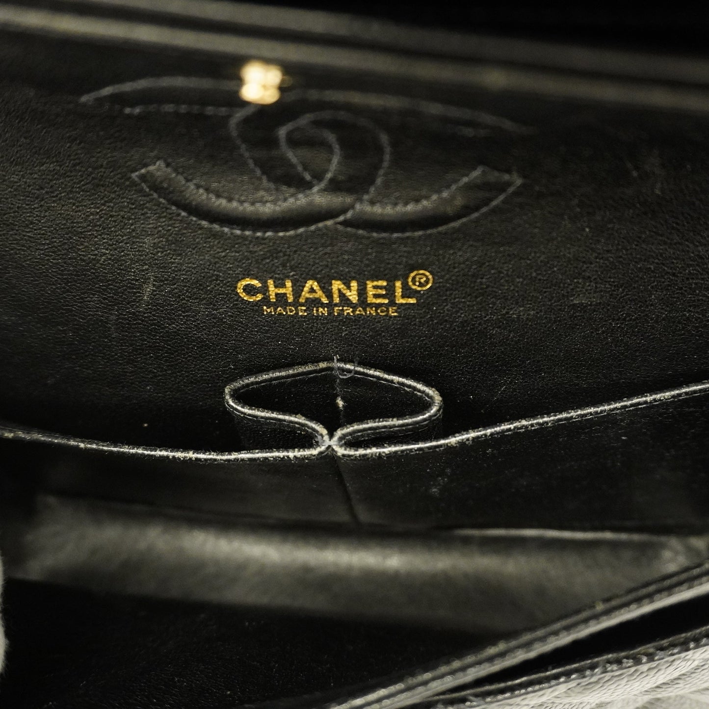 CHANEL Big Matelasse W Flap W Chain Women's Caviar Leather Shoulder Bag