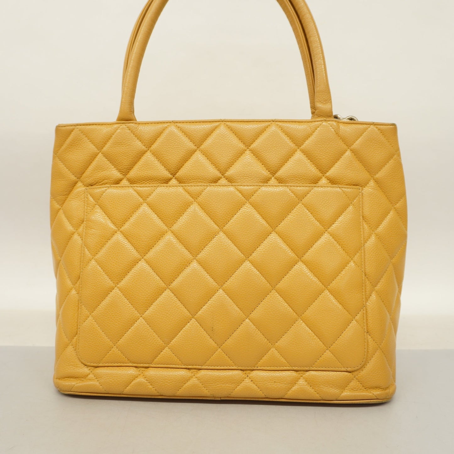 CHANEL Reprint Tote Women's Caviar Leather Tote Bag Beige