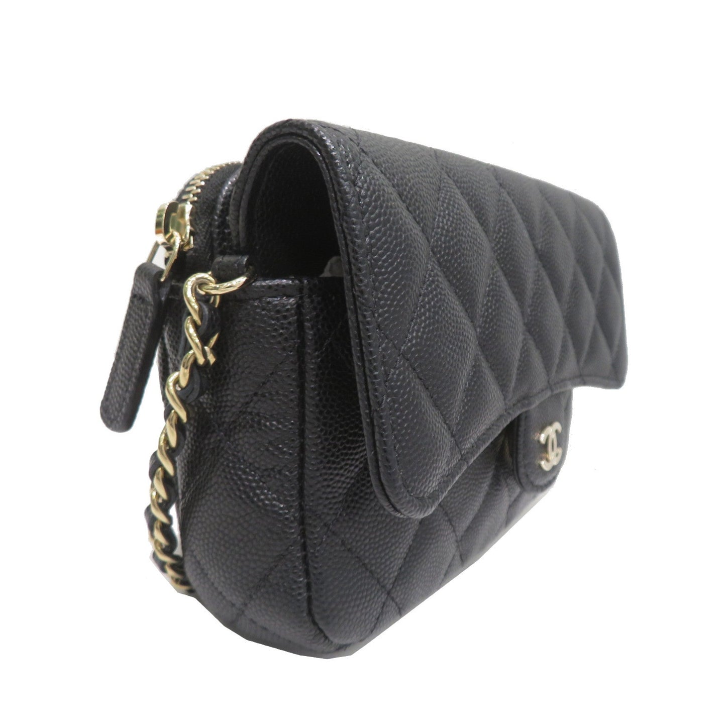 Luxury Chanel Chain AP2096 Shoulder Bag Black SG Hardware Caviar Skin Ladies