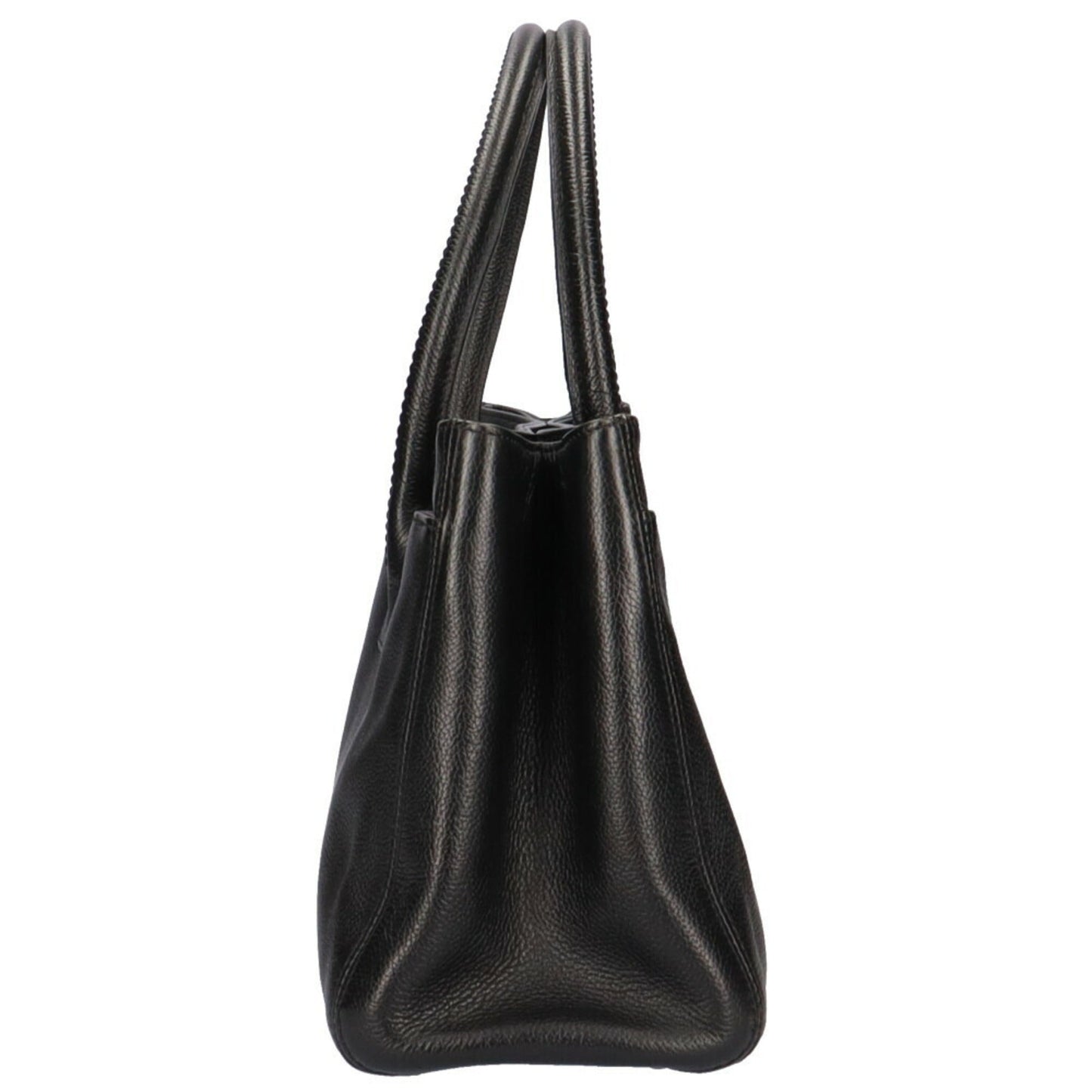 Luxury Chanel executive tote bag calf black ladies