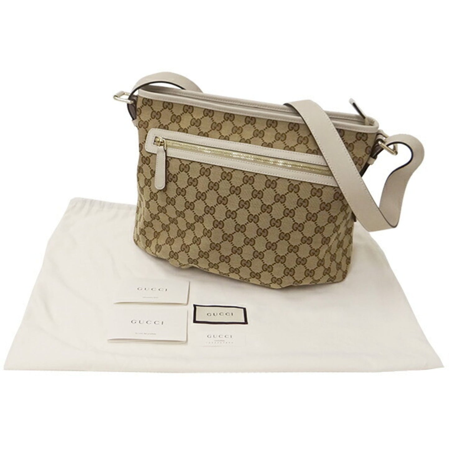 Luxury Gucci Trending 2025 bag ladies shoulder GG canvas ivory brown