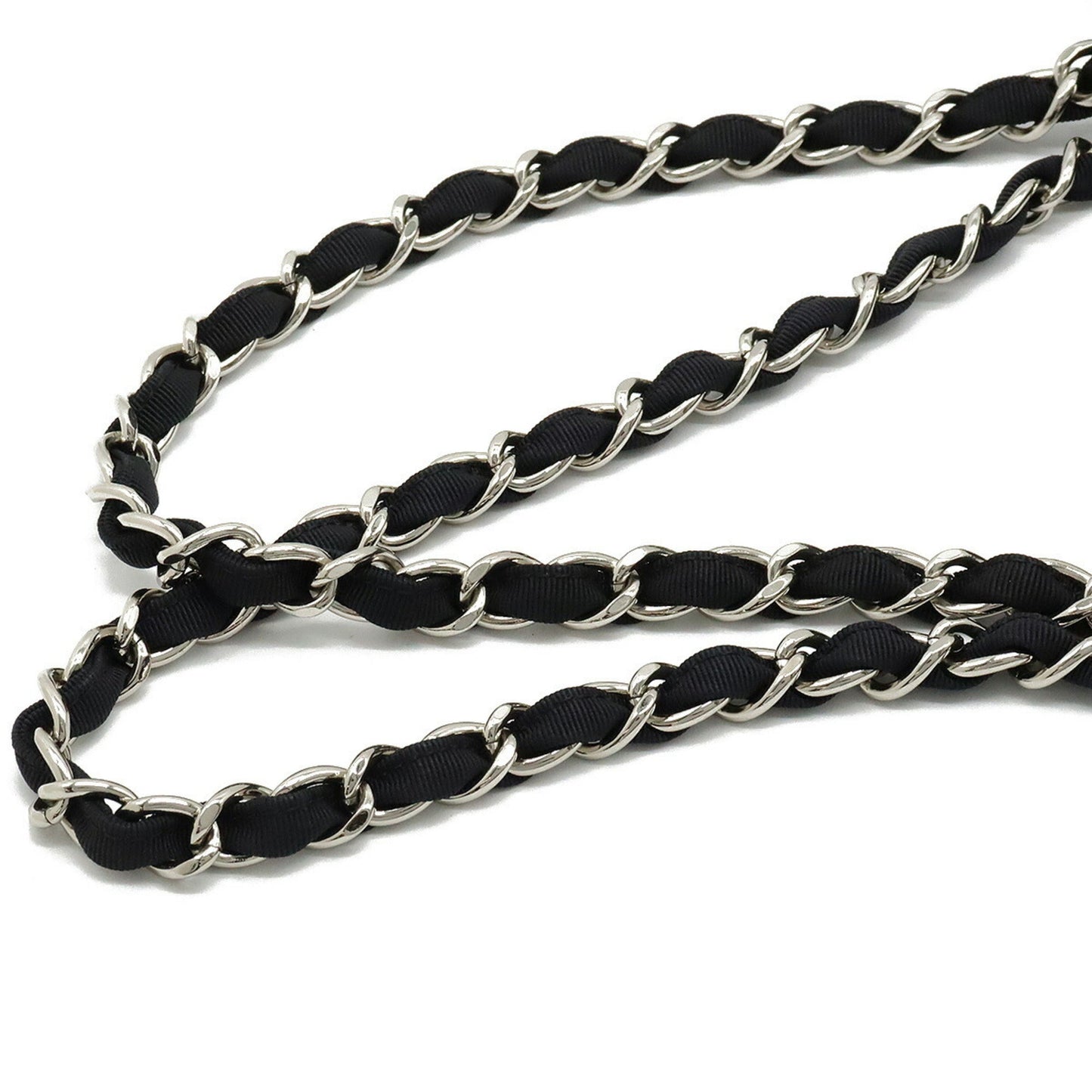 Luxury Chanel 2010 Cruise Line Coco Mark Tote Bag Shoulder Chain Canvas Black White 7970