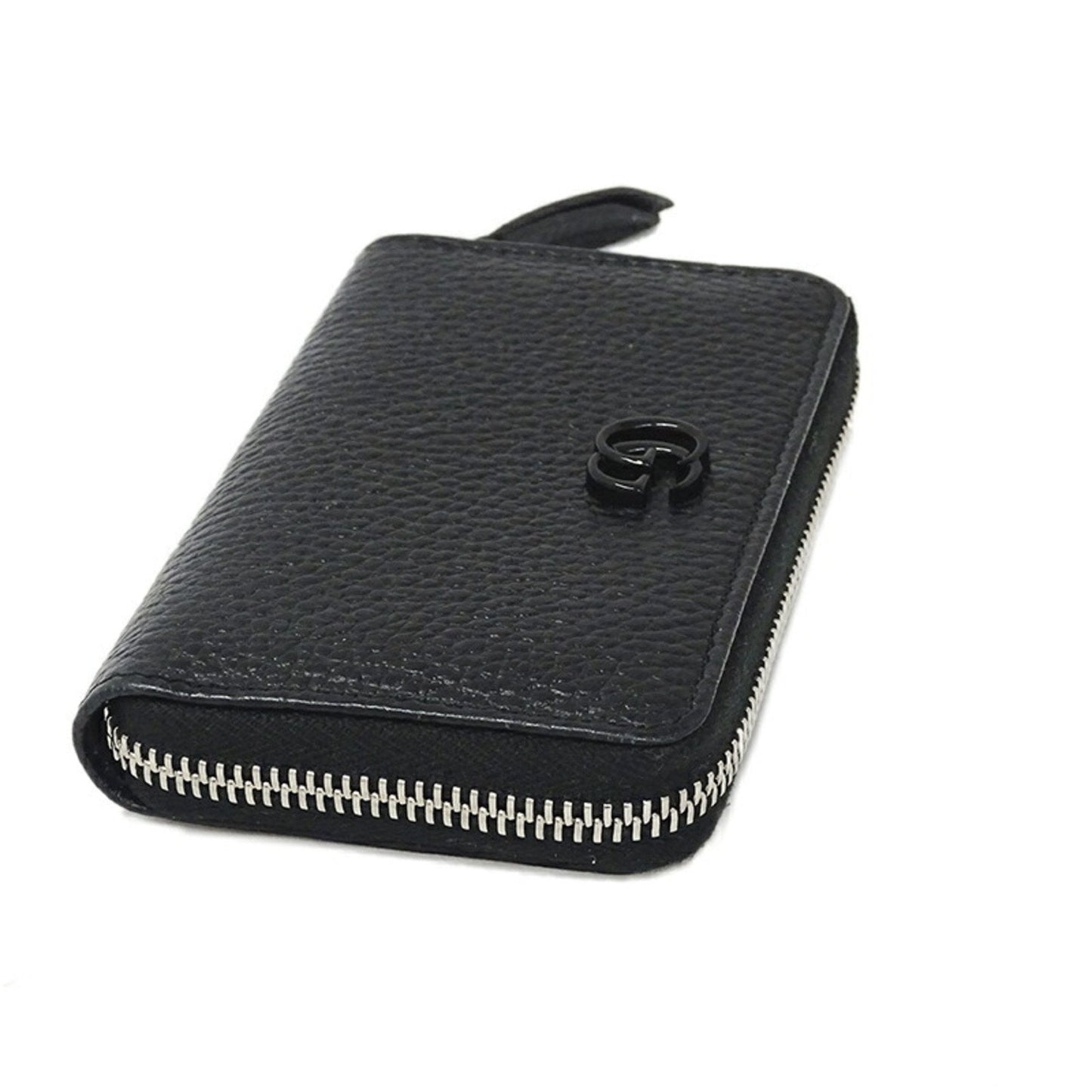 Luxury Gucci Wallet Women's Men's Coin Case Petit Marmont Leather Double G Zip Around Black 644412 Card