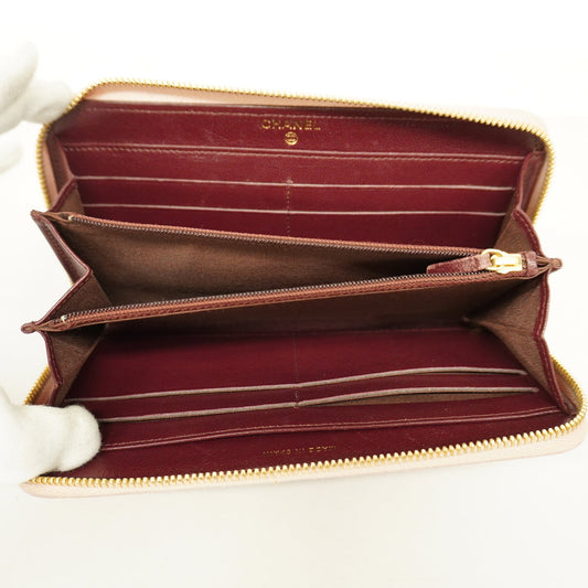 CHANEL Matelasse Long Wallet Gold Hardware Women's Lambskin Long Wallet