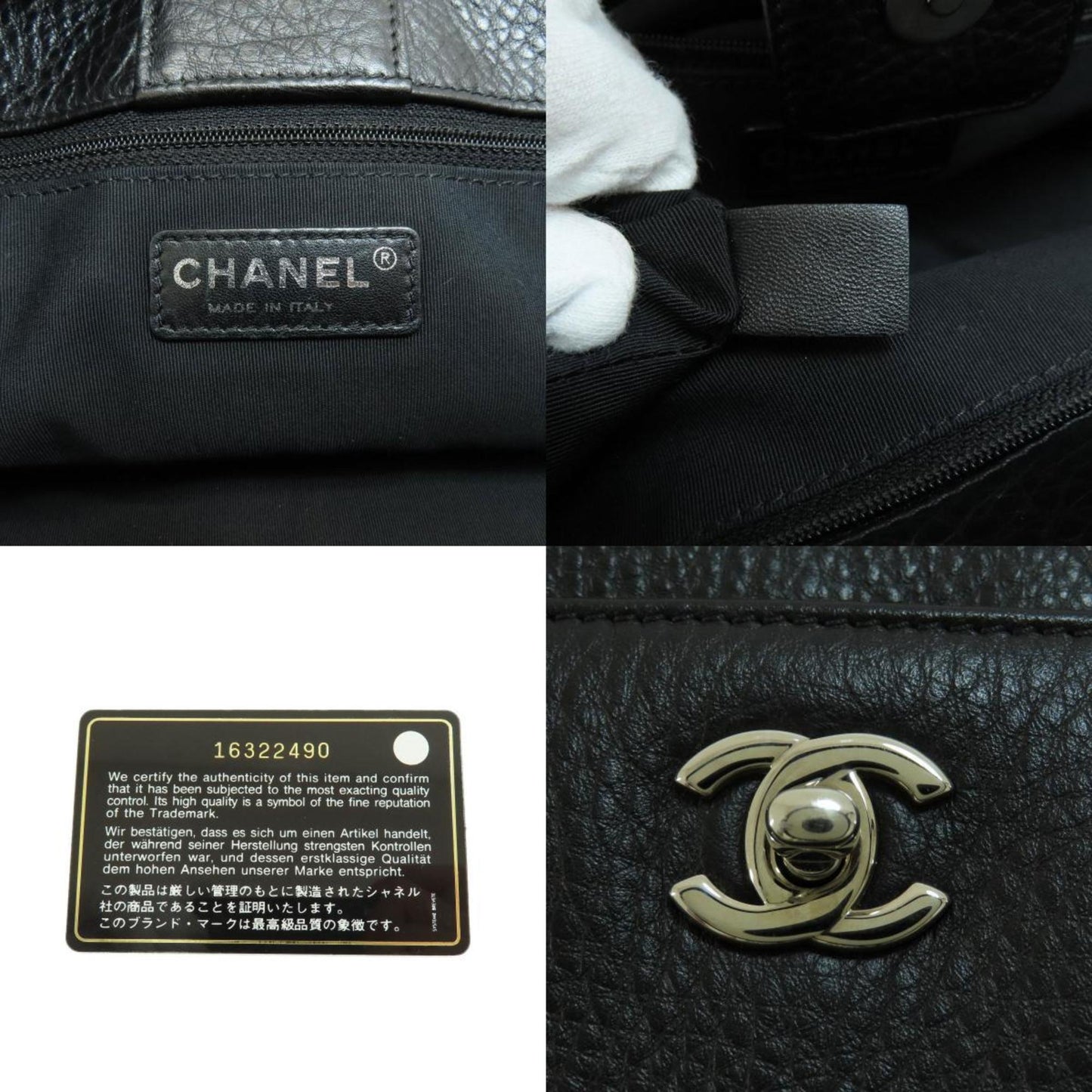 Luxury Chanel Executive Tote Bag Calf Women's