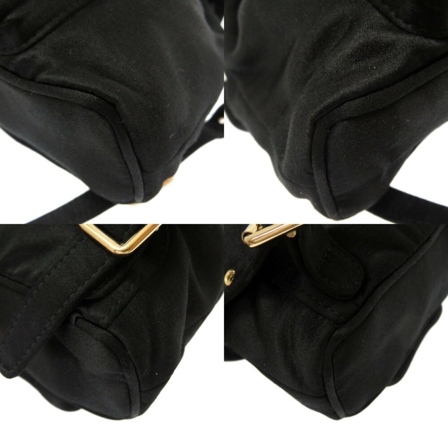 Luxury Gucci Bamboo Satin Black 005 4781 0319 Rucksack Backpack Bag 0059 GUCCI