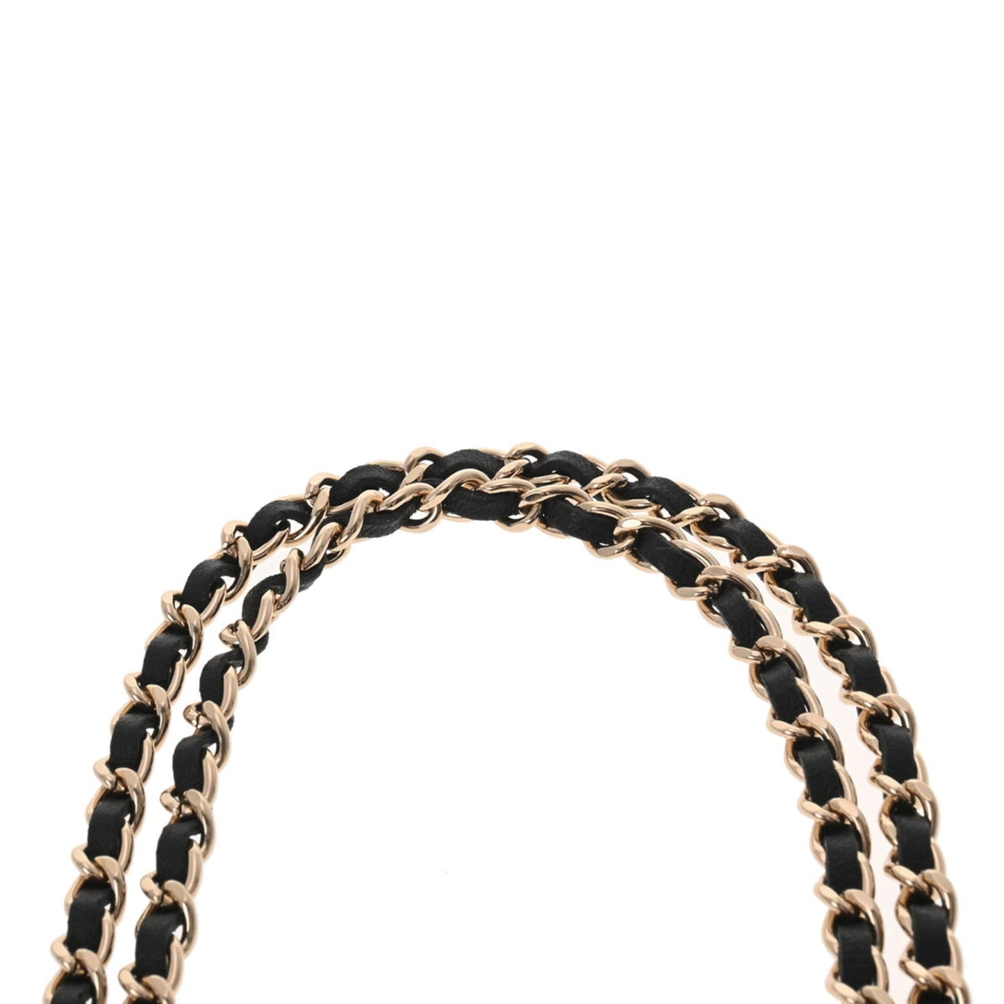 Luxury Chanel Matelasse Pochette Chain Shoulder Black Women's Lambskin Bag