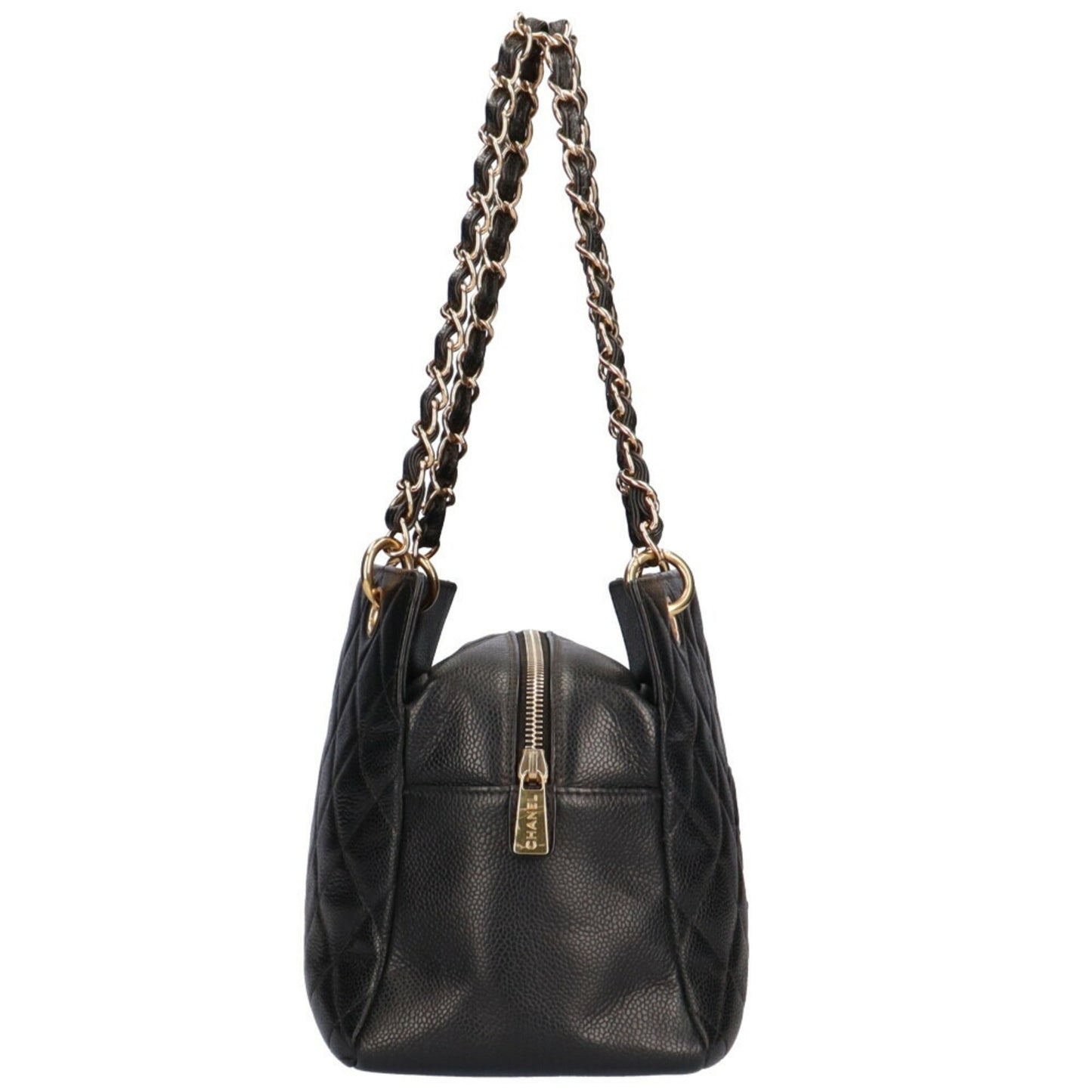 Luxury Chanel chain matelasse handbag caviar skin black ladies