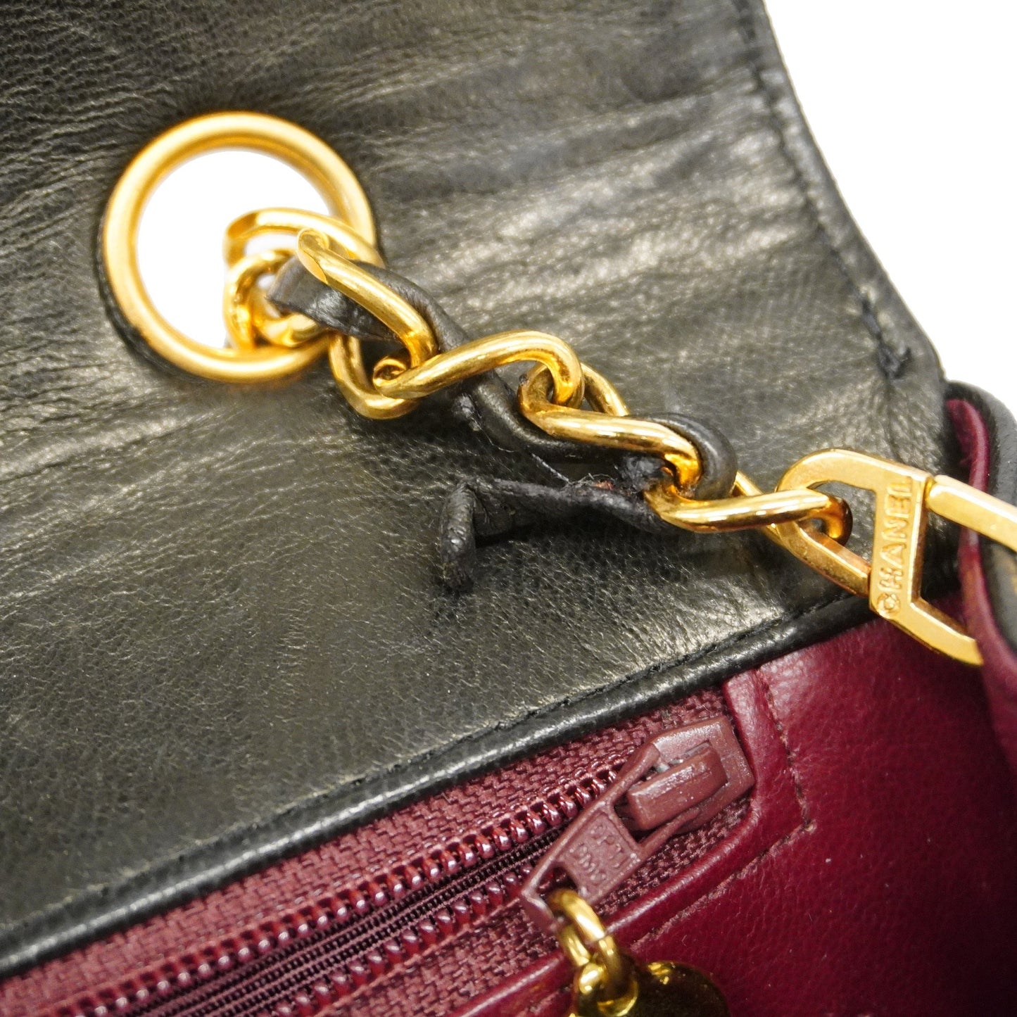 CHANEL Matelasse Diana Flap Women's Leather Shoulder Bag Black
