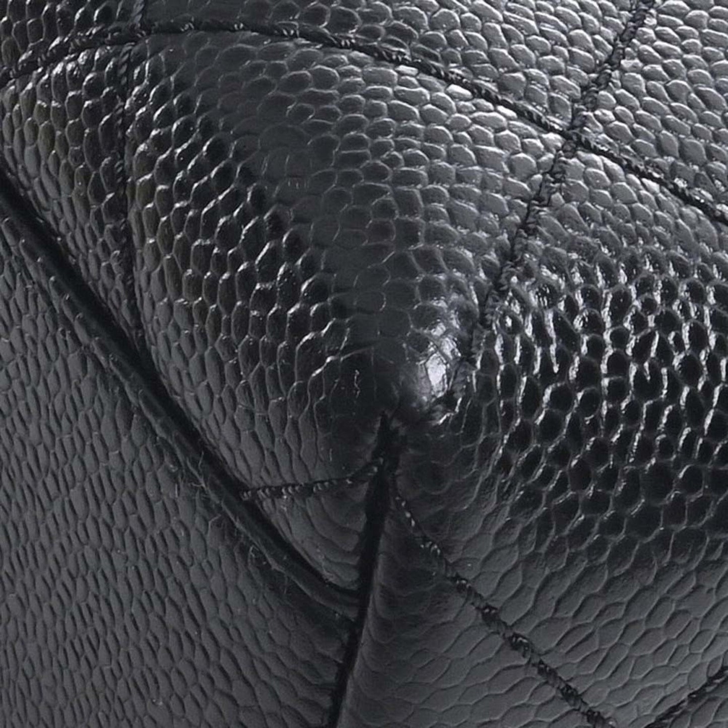 Luxury Chanel Caviar Skin Matelasse Coco Mark Handbag Black Ladies