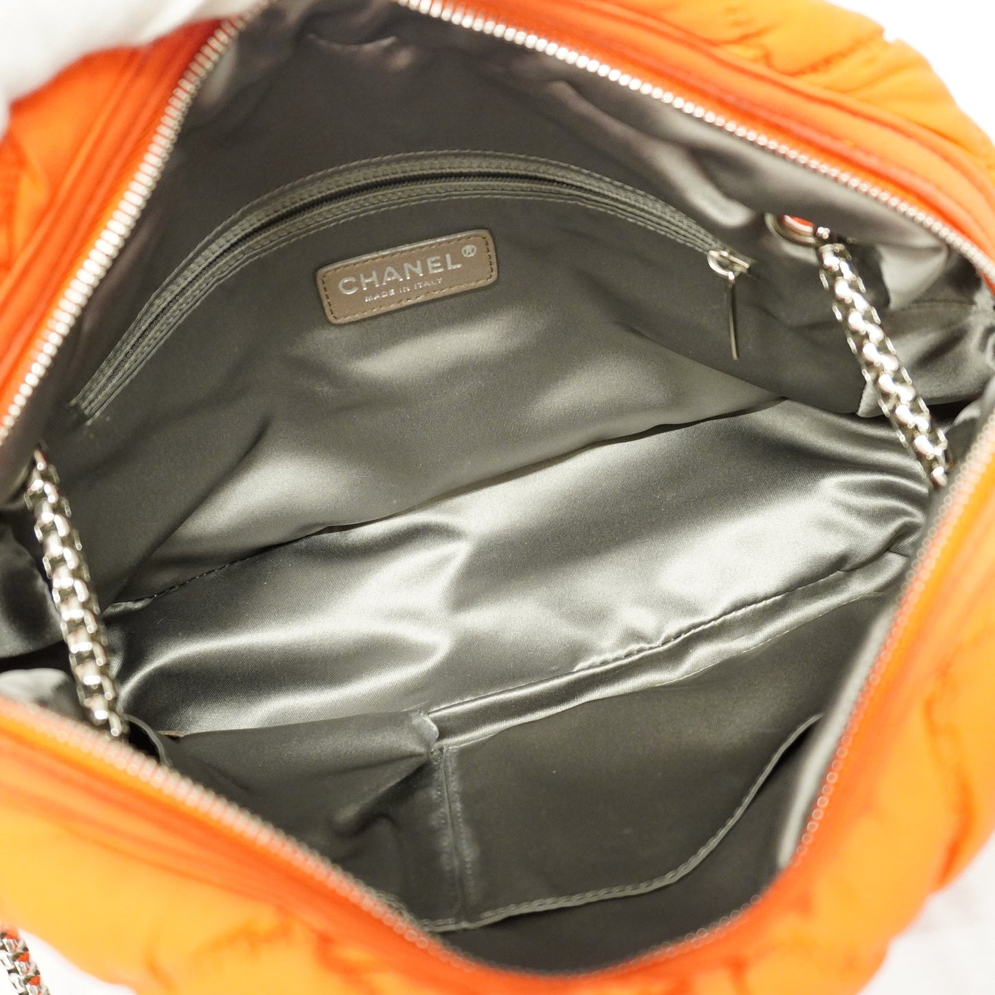 Luxury Chanel Chain Shoulder Women's Nylon Shoulder Bag Orange
