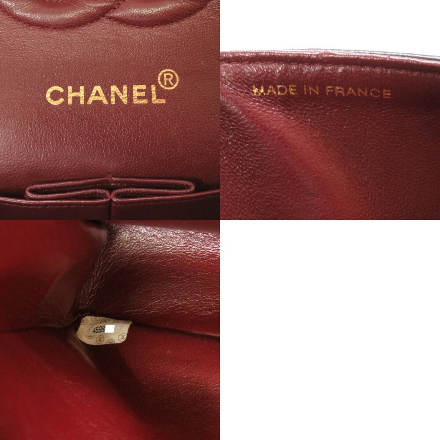 CHANEL Matelasse Lambskin Black Double Flap No.4 Gold Chain Shoulder Bag