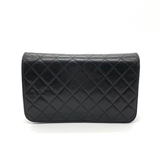CHANEL Bag Matelasse 23 Single Chain Shoulder Black Full Flap Push Lock Coco Mark Ladies Lambskin Leather A03568
