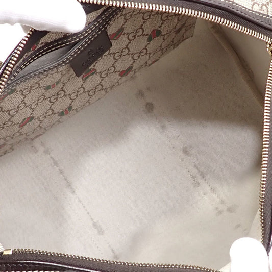 Luxury Gucci Trending 2025 Boston Bag GG Supreme Women's Beige Brown PVC Patent Leather 193603 Hand Plus