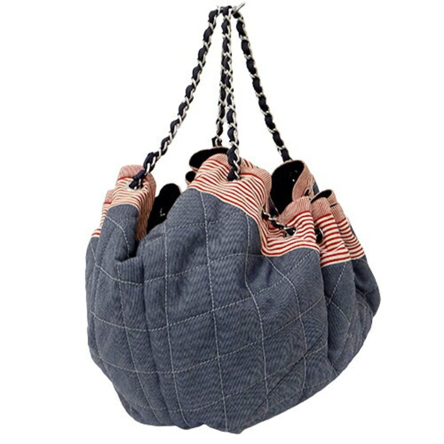 Luxury Chanel Bag Women's Tote Shoulder Chain Cococabus GM Blue Red