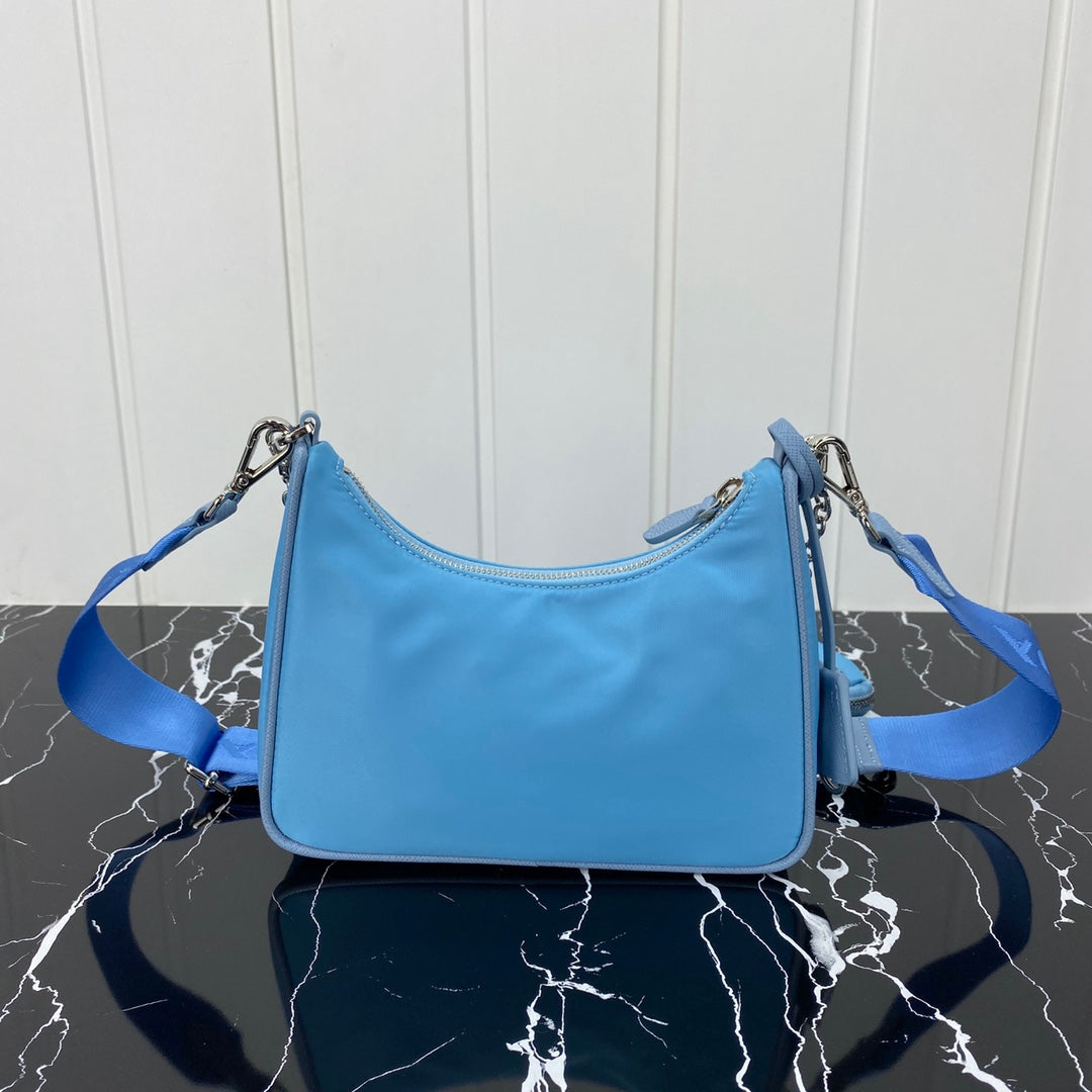 Luxury PradaHOBO 22 BAG IN SAPPHIRE BLUE RE-NYLON