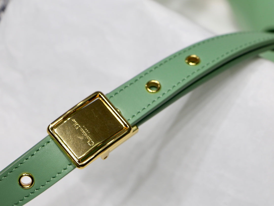 Luxury DiorMEDIUM BOBBY 22CM BLUE GREEN CALFSKIN GOLD HARDWARE